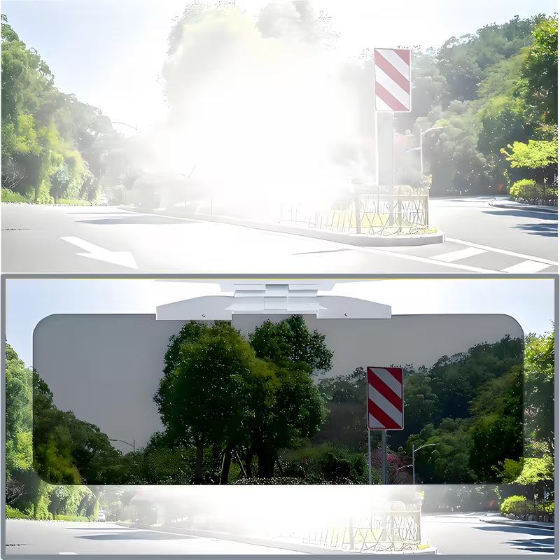 2-in-1 Car Sun Visor Extender, Day/Night Dual-Use Adjustable Angle Anti-Glare Sunshade, High-Definition UV Protection Windshield Sun Visor, Designed for SUVs/Pickups/MPVs and Most Vehicle Models, Night Driving Anti-Glare Goggles, Sun Protection Visor