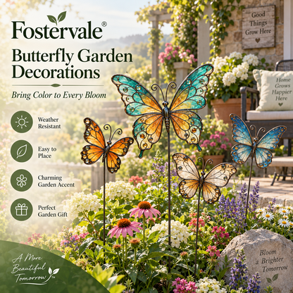 Fostervale® Butterfly Garden Decorations (Set of 3)