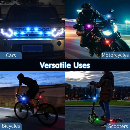 Rechargeable RGB LED Strobe Lights with Wireless Remote