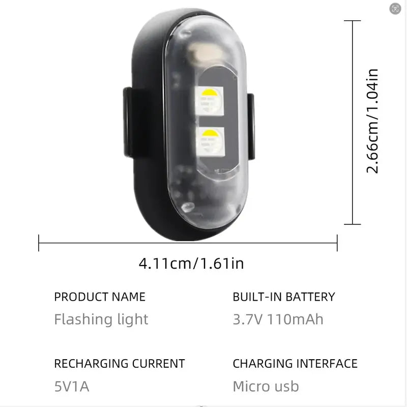 Rechargeable RGB LED Strobe Lights with Wireless Remote