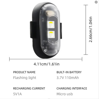 Rechargeable RGB LED Strobe Lights with Wireless Remote
