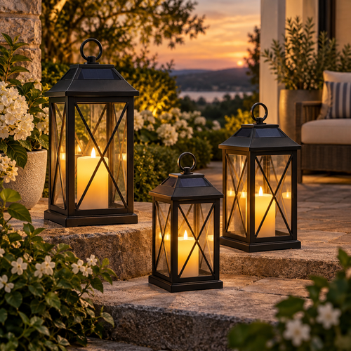 Fostervale® Solar Garden Lanterns (Set of 3)