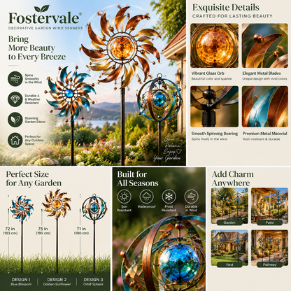 Fostervale® Decorative Garden Wind Spinners