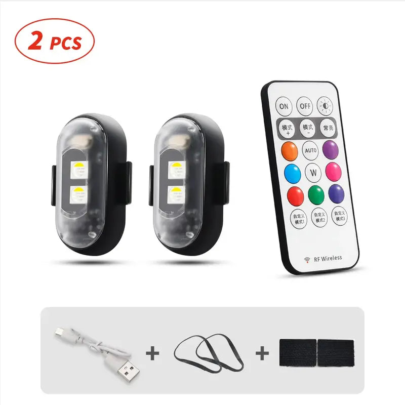 Rechargeable RGB LED Strobe Lights with Wireless Remote