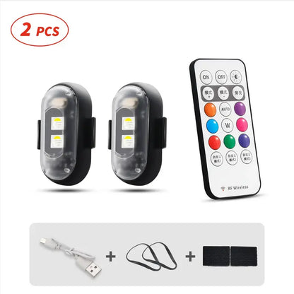 Rechargeable RGB LED Strobe Lights with Wireless Remote
