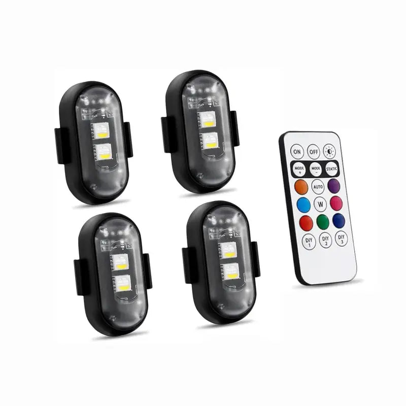 Rechargeable RGB LED Strobe Lights with Wireless Remote