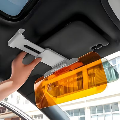 2-in-1 Car Sun Visor Extender, Day/Night Dual-Use Adjustable Angle Anti-Glare Sunshade, High-Definition UV Protection Windshield Sun Visor, Designed for SUVs/Pickups/MPVs and Most Vehicle Models, Night Driving Anti-Glare Goggles, Sun Protection Visor