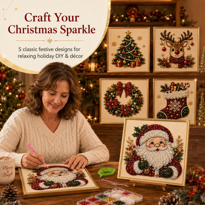✨ 3D Pearl Diamond Painting Kit – DIY Holiday Wall Art & Home Decoration Craft 🎨