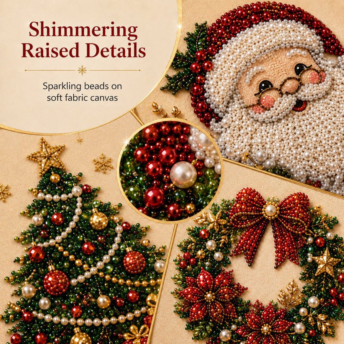 ✨ 3D Pearl Diamond Painting Kit – DIY Holiday Wall Art & Home Decoration Craft 🎨